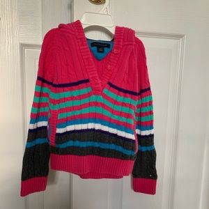 Little Girl Tommy Hilfiger Hooded Stripe Pullover